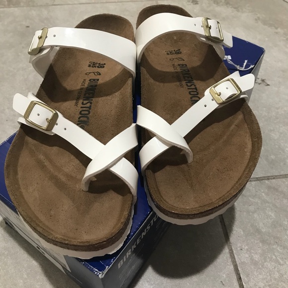 birkenstock mayari patent white